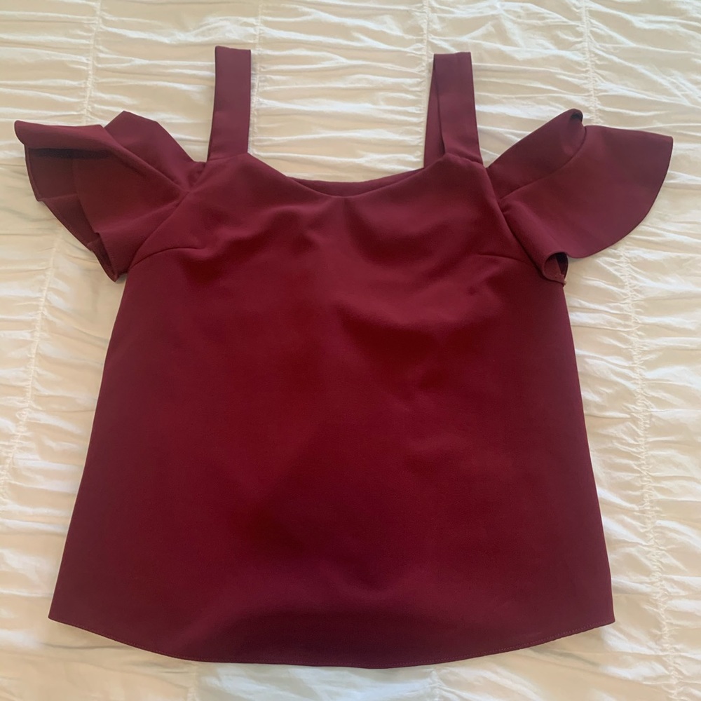 Red Off the Shoulder Blouse
